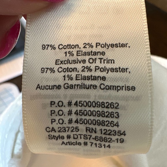 Aritzia Wilfred Free Kelly Twill Tailored Short White Cotton Denim Size 2 - Picture 8 of 8